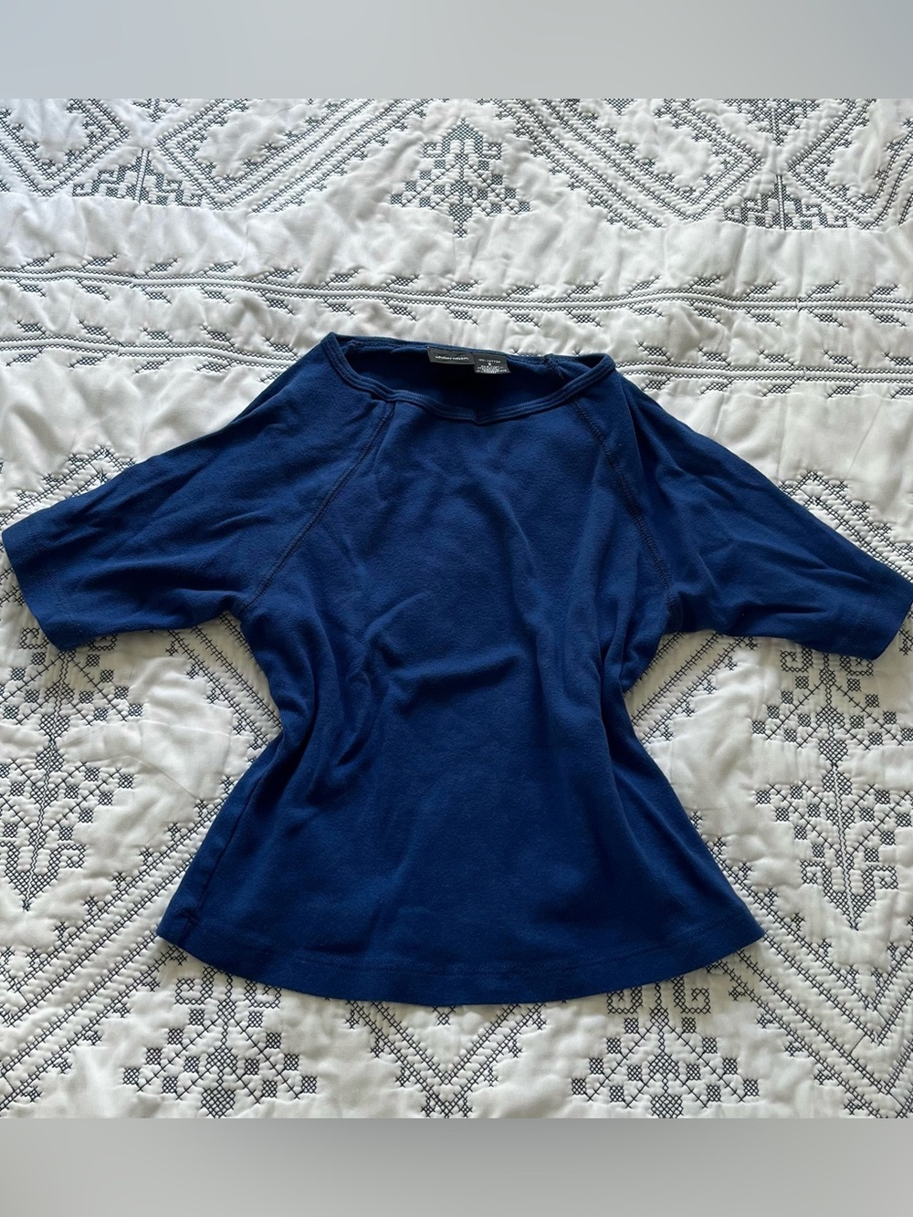Vintage Style Xhilaration Blue Visible Seam Lounge Top Size Small
